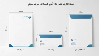 ست اداری کتان 120 گرم کیسه ای ایستاده در سایت چاپاتو